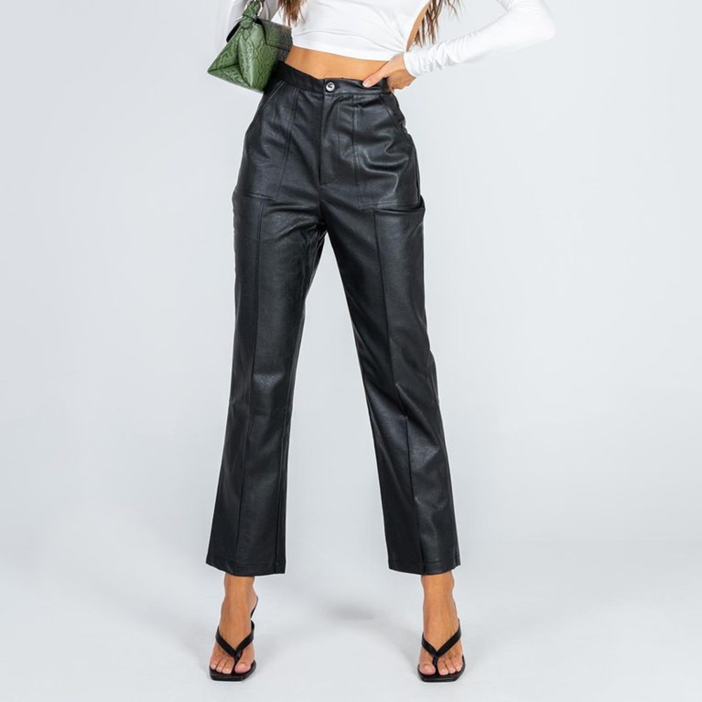Princess Polly Black Encore Leather Pants